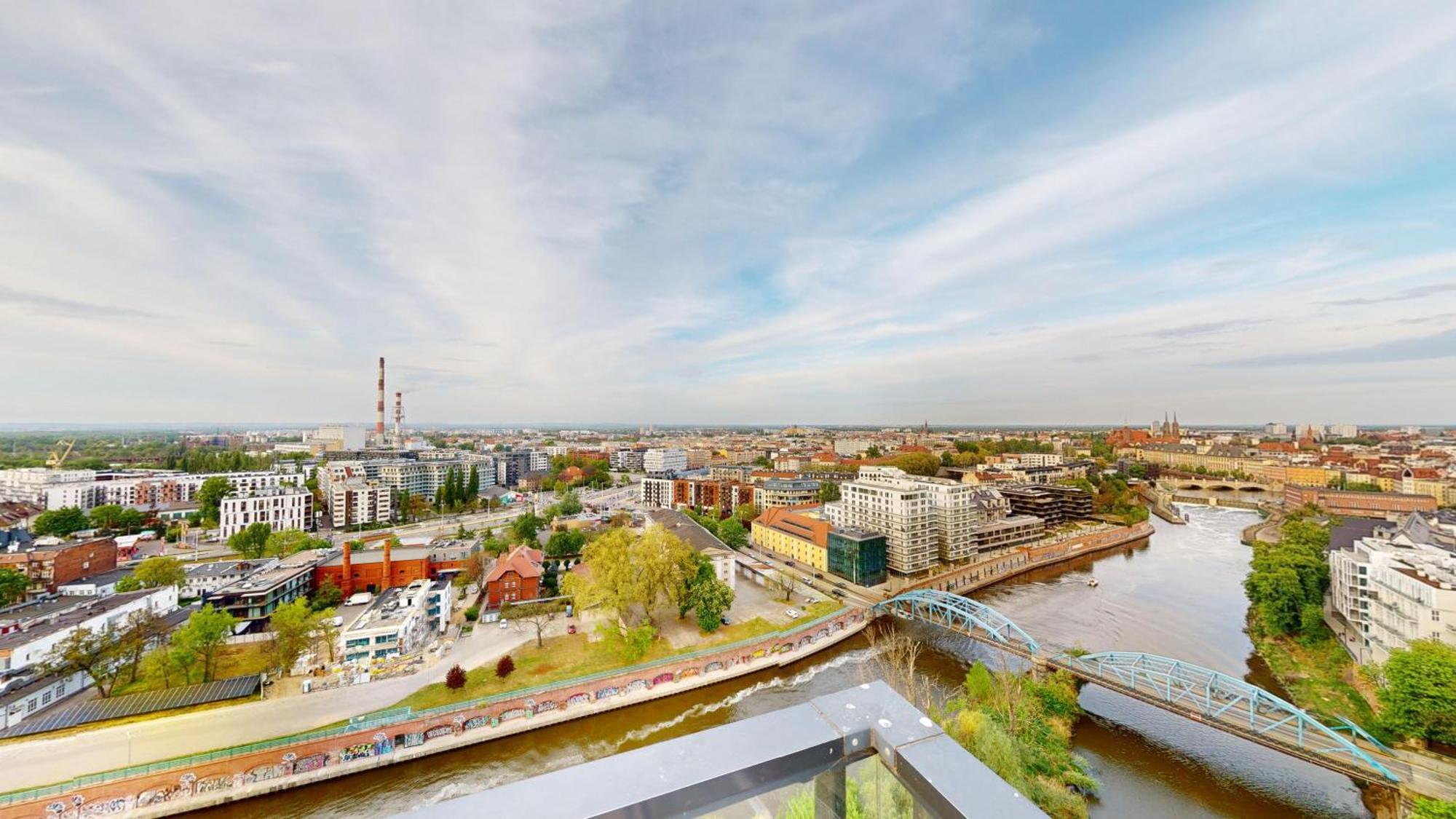 Family House By The River Odra -Panoramic Terrace - 3Room Apartment With 2 Separate Bedrooms And 2 Balconies By Wroapart-Pl- Perfect For Family & Business Stays Wrocław Extérieur photo