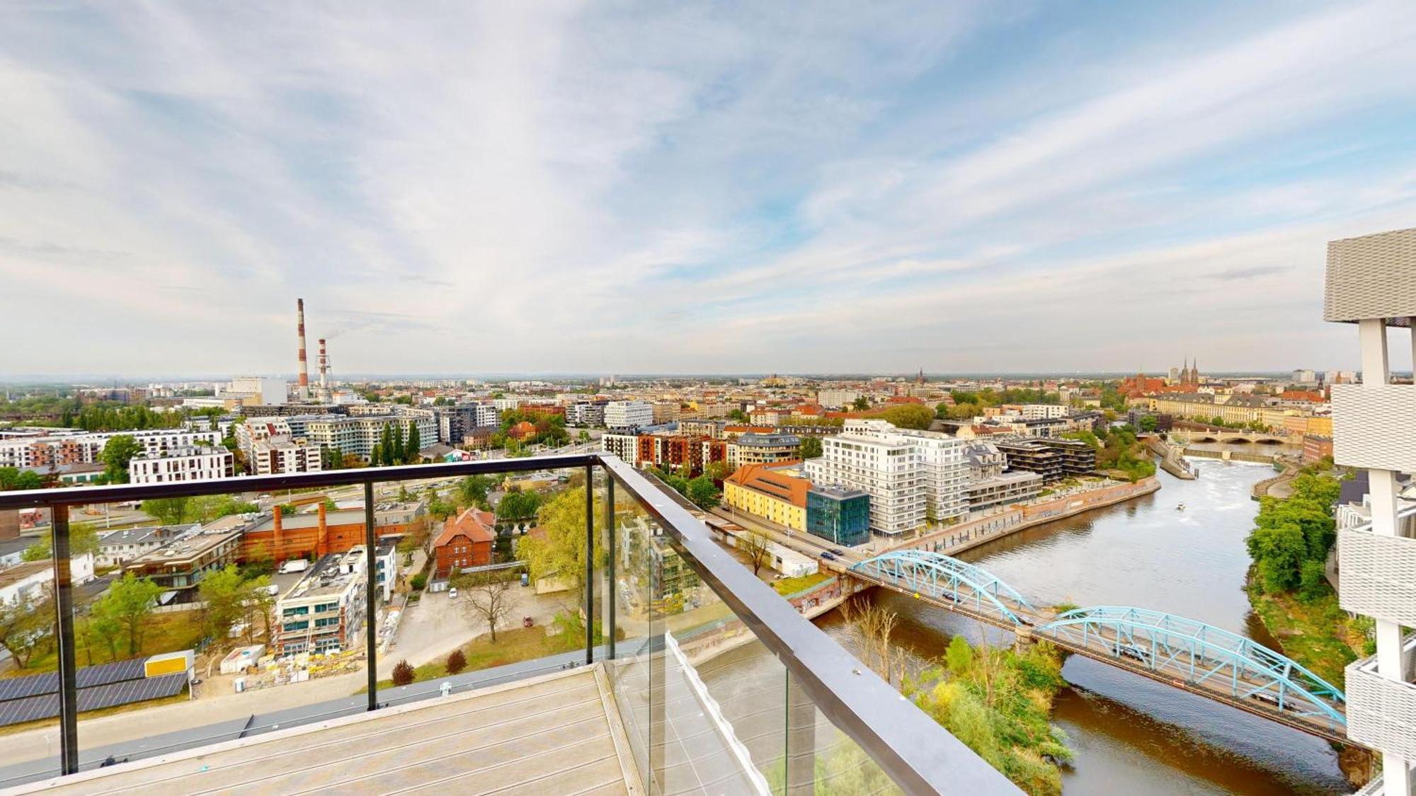 Family House By The River Odra -Panoramic Terrace - 3Room Apartment With 2 Separate Bedrooms And 2 Balconies By Wroapart-Pl- Perfect For Family & Business Stays Wrocław Extérieur photo